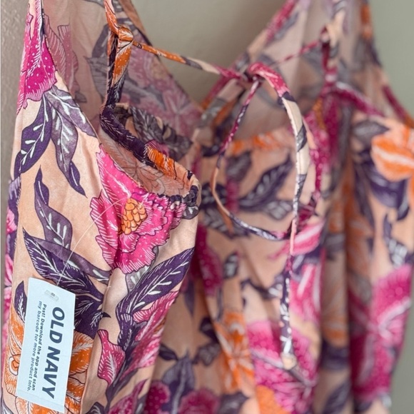 Women’s Old Navy Maxi Slit Tie Shoulder Dress Ties in Back NWT Spaghetti Straps - Picture 1 of 9